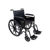 First Voice Wheelchair,350 lb,20 In Seat,Silver/Navy MDS806750