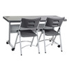 Rectangle Training Table,Flip-N-Store,Charcoal, 24" W, 60" L, 29.5" H, Charcoal  BPFT-2460-20
