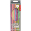 Kikkerland 8 In. Rainbow Reusable Straws (24-Pack) CU241 634386