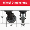 Colson 4 In. Gray TPR & Black Swivel Plate Caster with Locking Brake 82256 210835