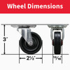 Colson 2-1-2 In. Black Polypropylene Swivel Plate Caster 82234 219879