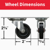 Colson 2 In. Black Polypropylene Swivel Plate Caster 82230 226571