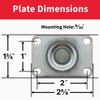 Colson 2 In. Black Polypropylene Swivel Plate Caster 82230 226571