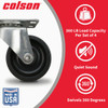Colson 2 In. Black Polypropylene Swivel Plate Caster 82230 226571