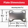 Colson 2 In. Black Polypropylene Rigid Plate Caster 82232 231963