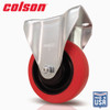 Colson 4 In. Red Polyurethane Rigid Plate Caster 82268