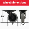 Colson 3 In. Gray TPR & Black Swivel Plate Caster 82250 248612