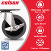 Colson 3 In. Gray TPR Swivel Plate Caster with Locking Brake 82248 203897