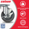 Colson 4 In. Gray TPR Swivel Plate Caster with Locking Brake 82253 249849