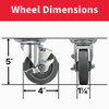 Colson 4 In. Gray TPR Swivel Plate Caster with Locking Brake 82253 249849