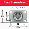 Colson 4 In. Gray TPR Swivel Plate Caster with Locking Brake 82253 249849