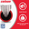 Colson 5 In. Red Polyurethane Rigid Plate Caster 82271 256090