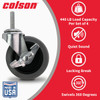 Colson 3 In. Gray TPR Swivel Threaded Stem Caster with Locking Brake 82246 258358