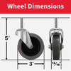 Colson 3 In. Gray TPR Swivel Threaded Stem Caster 82247 258518