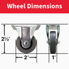 Colson 2 In. Gray TPR Rigid Plate Caster 82245 234082