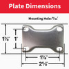 Colson 2 In. Gray TPR Rigid Plate Caster 82245 234082