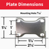 Colson 2 In. Gray TPR Rigid Plate Caster 82245 234082