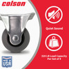 Colson 2 In. Gray TPR Rigid Plate Caster 82245 234082
