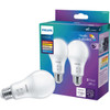 Philips 75W Equivalent 5 CCT A19 Medium Dimmable LED Light Bulb (2-Pack) 607580