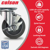 Colson 5 In. Gray TPR Swivel Plate Caster with Locking Brake 82259 203577