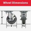 Colson 5 In. Gray TPR Swivel Plate Caster with Locking Brake 82259 203577