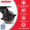 Colson 2 In. Gray TPR & Black Swivel Plate Caster with Locking Brake 82240 208057