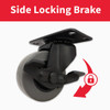 Colson 2 In. Gray TPR & Black Swivel Plate Caster with Locking Brake 82240 208057