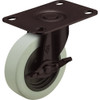 Colson 2 In. Gray TPR & Black Swivel Plate Caster with Locking Brake 82240 208057