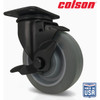 Colson 5 In. Gray TPR & Black Swivel Plate Caster with Locking Brake 82261