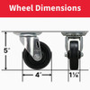 Colson 4 In. Black Polypropylene Swivel Plate Caster 82237 242505