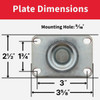 Colson 4 In. Black Polypropylene Swivel Plate Caster 82237 242505
