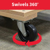 Colson 3 In. Black Polypropylene Swivel Plate Caster 82235 242329