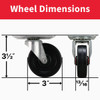 Colson 3 In. Black Polypropylene Swivel Plate Caster 82235 242329