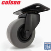 Colson 2 In. Gray TPR & Black Swivel Plate Caster 82242