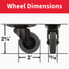 Colson 2 In. Gray TPR & Black Swivel Plate Caster 82242 245244