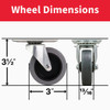 Colson 3 In. Gray TPR Swivel Plate Caster 82251 249094