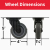 Colson 4 In. Gray TPR & Black Swivel Plate Caster 82255 250885