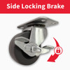Colson 2 In. Gray TPR Swivel Plate Caster with Locking Brake 82239 255574