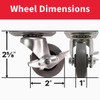 Colson 2 In. Gray TPR Swivel Plate Caster with Locking Brake 82239 255574