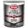 Krylon Rust Tough DTM Oil-Based Flat Rust Control Enamel, White, 1 Qt. Pack of 2