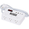 Master Electrician 6-Outlet/2 USB White Surge Strip with 3 Ft. Cord LTS-PO2