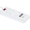Master Electrician 6-Outlet-4 USB 1350J White Surge Strip with 3 Ft. Cord LTS-6K-2A2C 565134