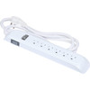 Master Electrician 6-Outlet White Right Angle Surge Strip with 6 Ft. Cord LTS 6A-3 566095