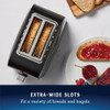 Oster Black Stainless Steel 2-Slice Toaster with Extra Wide Slots 2211571 647436