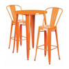 Round 30" W, 30" L, 41" H, Metal, Orange