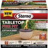 Sterno Small Cocoa & Sand with Dark Brown Lid Tabletop Fire Pit 73046