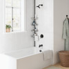 Zenna Home Matte Black Corner Shower Tension Pole Caddy 2156BK 415987