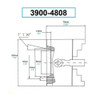 Hhip 8" 4-Jaw D1-4 Direct Mount Camlock Lathe Chuck 3900-4808