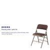 Flash Furniture Brown Fabric Metal Chair,PK4 4-AW-MC309AF-BRN-GG