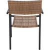 Sunjoy Brown Wicker Heavy-Duty Steel Stacking Dining Chair With Black Frame A211339900 841404
